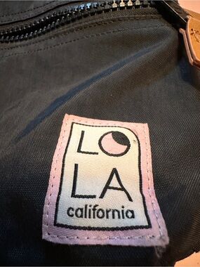 lola Black Bag with Pink-Trim California Patch